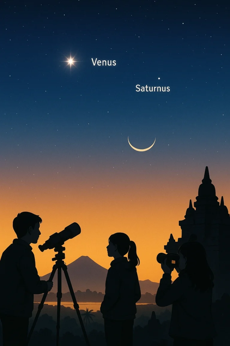 Fenomena 'Bulan Tersenyum' 25 April 2025: Venus, Saturnus, dan Bulan Sabit Berpadu di Langit Pagi